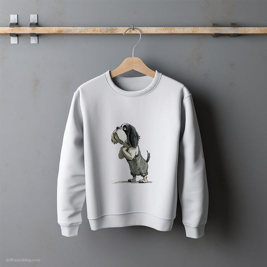 Funny Cavalier King Charles Spaniel Begging Sweatshirt – Unisex Sweatshirt for Dog Lovers