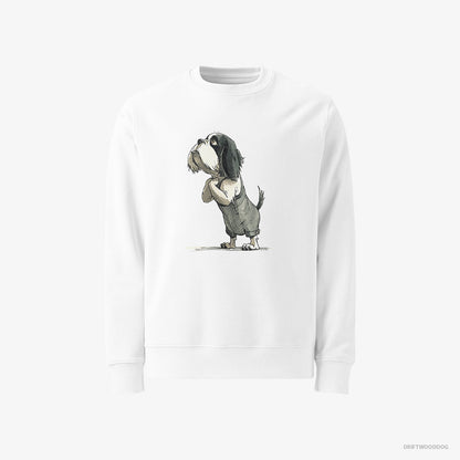 Cavalier King Charles Spaniel Begging White Sweatshirt