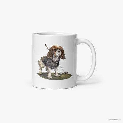 Cavalier King Charles Spaniel Mastering the Golf Swing White Mug