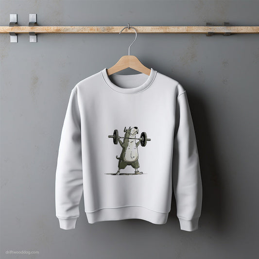 Bulldog Perfecting Powerlifting Sweatshirt – Unisex Sweatshirt for Dog Lovers