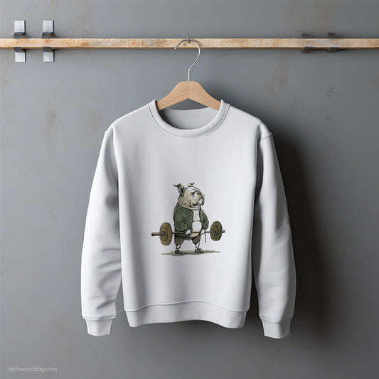 Bulldog Ready to Lift Sweatshirt – Unisex Sweatshirt for Dog Lovers