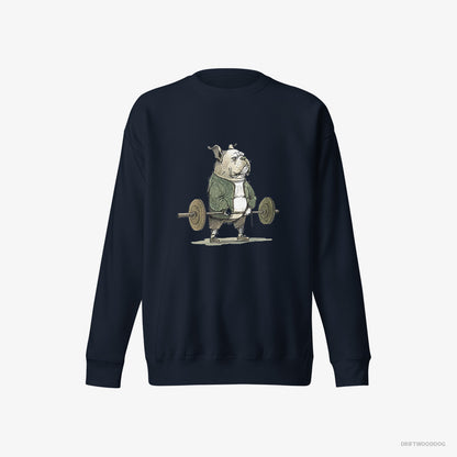 Bulldog Ready to Lift Navy Sweatshirt