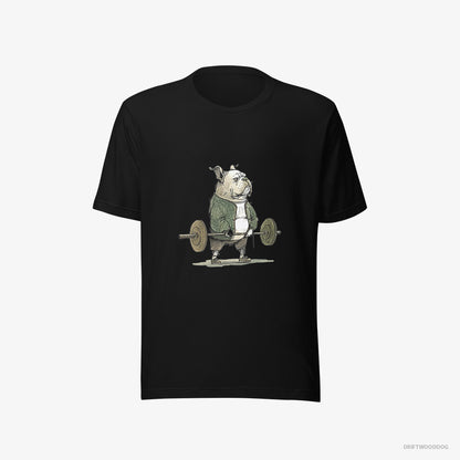 Bulldog Ready to Lift Black T-Shirt