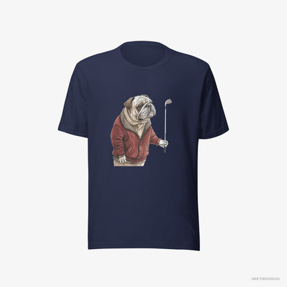 Bulldog in Golf Mode Navy T-Shirt