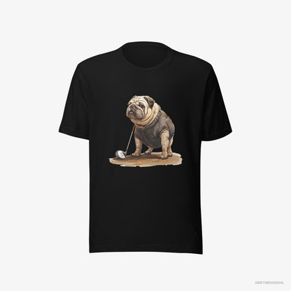 Bulldog Ready for the Golf Tournament Black T-Shirt