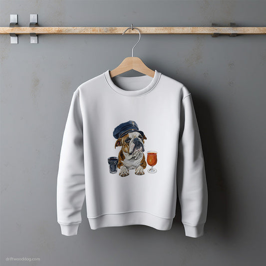 Bulldog Cocktails Time Sweatshirt – Unisex Sweatshirt for Dog Lovers