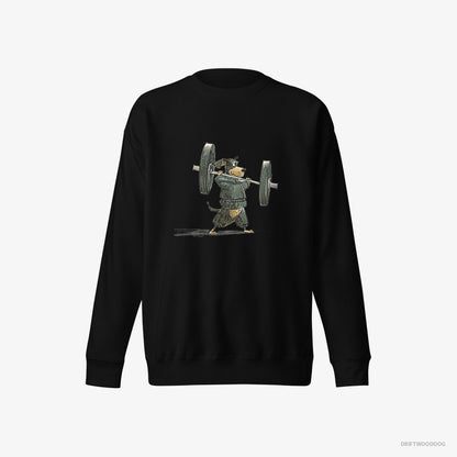 Beagle Working Out Black Sweatshirt