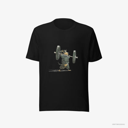 Beagle Working Out Black T-Shirt