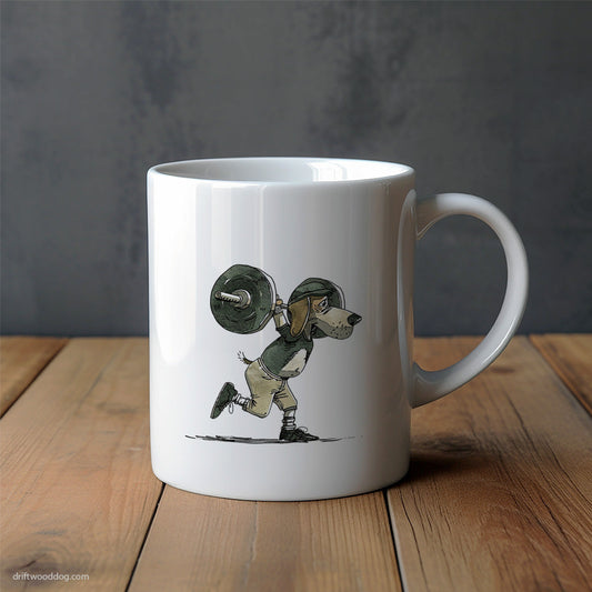 Beagle Killing It at the Gym Mug – Unique Dog Cups | Dog-Themed Mugs