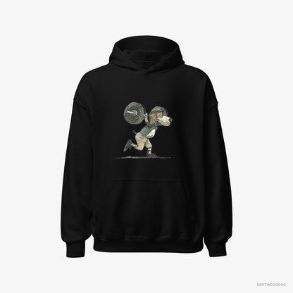 Beagle Killing It at the Gym Black Hoodie