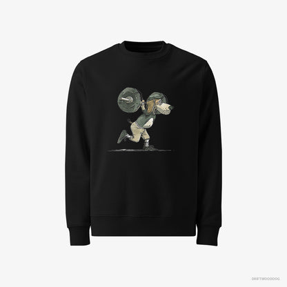 Beagle Killing It at the Gym Black Sweatshirt