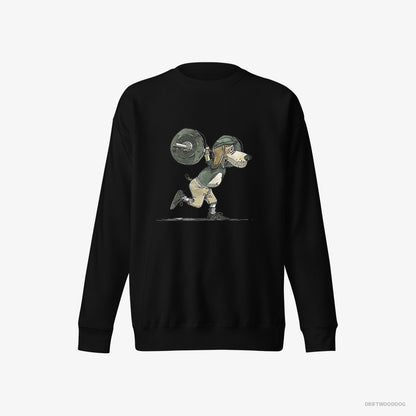 Beagle Killing It at the Gym Black Sweatshirt