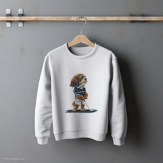 Beagle Practicing the Perfect Putt Sweatshirt – Unisex Sweatshirt for Dog Lovers