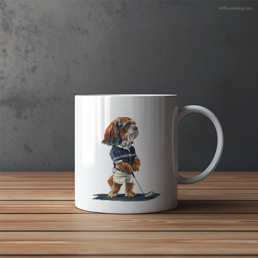 Beagle Practicing the Perfect Putt Mug – Funny Dog Coffee Mugs | Quirky Canine Drinkware