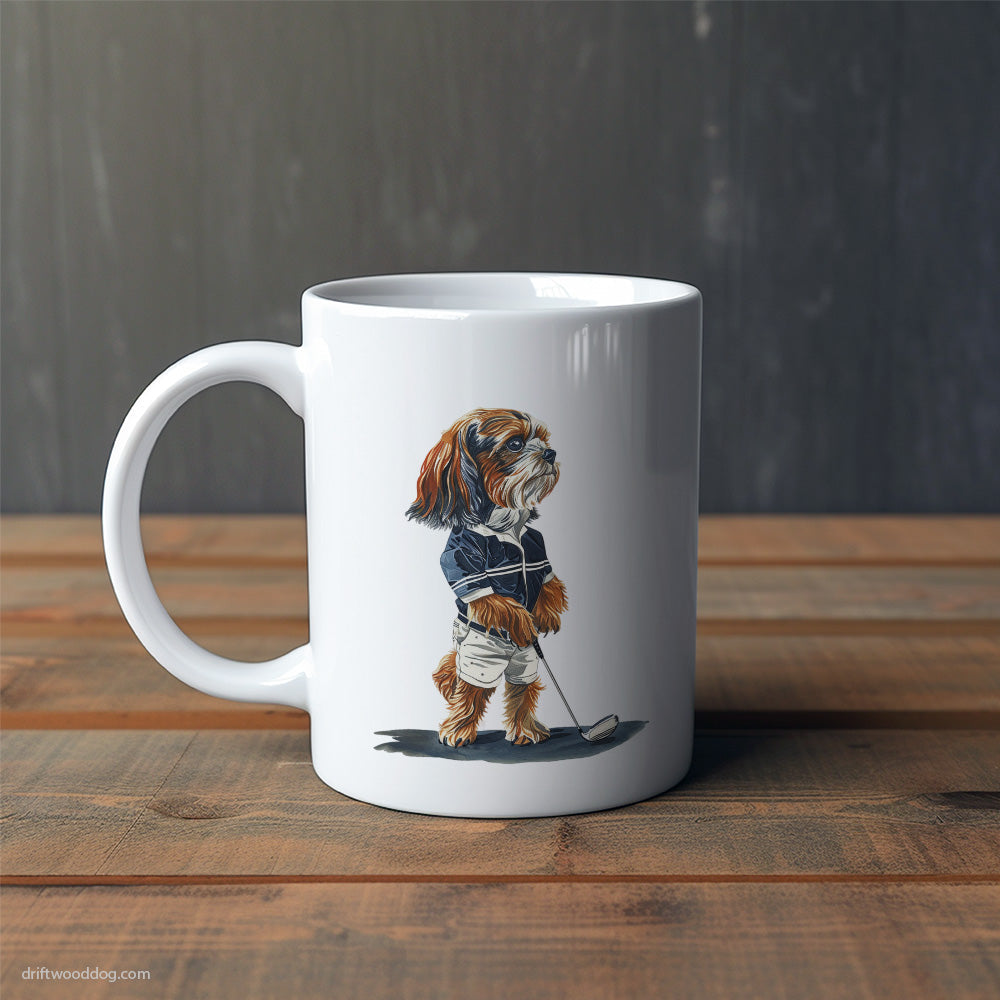 Beagle Practicing the Perfect Putt Mug – Cute Dog-Themed Mugs | Perfect Gifts for Dog Lovers