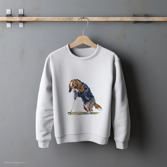 Beagle Crushing the Golf Ball Sweatshirt – Unisex Sweatshirt for Dog Lovers