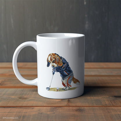 Beagle Crushing the Golf Ball Mug – Cute Dog-Themed Mugs | Perfect Gifts for Dog Lovers