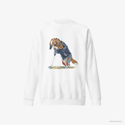 Beagle Crushing the Golf Ball White Sweatshirt