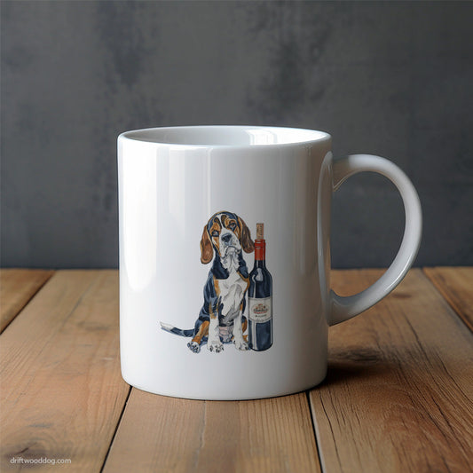 Beagle Ready for a Wine Party Mug – Unique Dog Cups | Dog-Themed Mugs