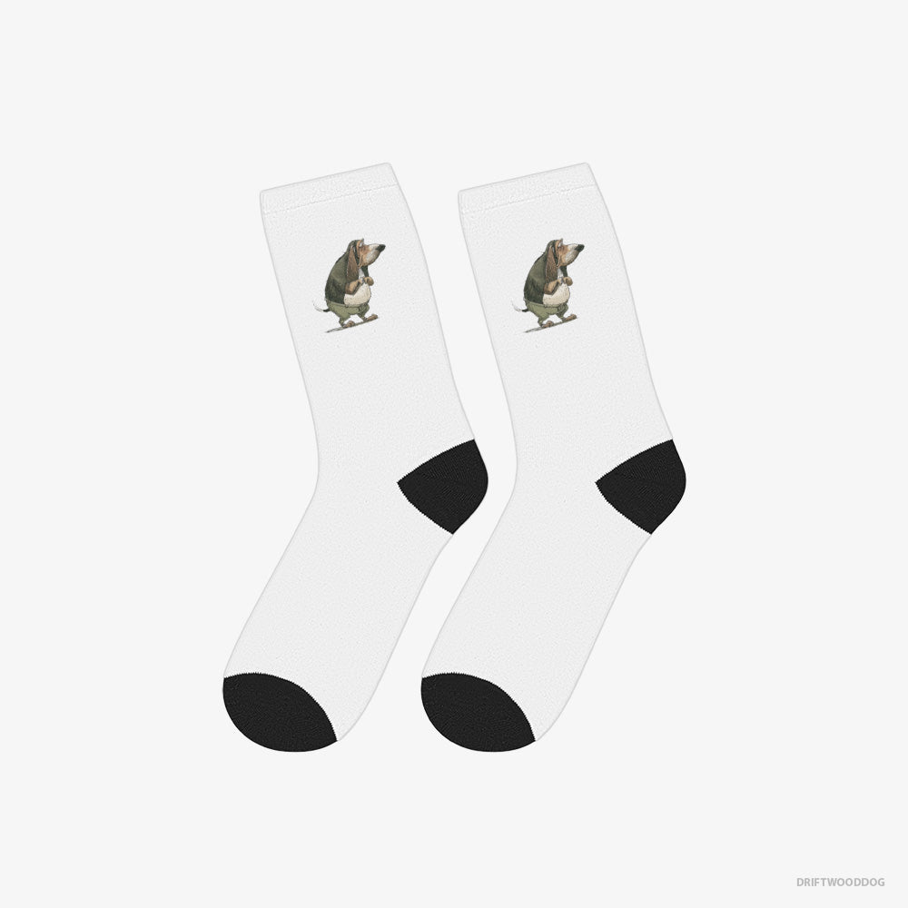 Basset Hound Being Upset – Socks White – Classic