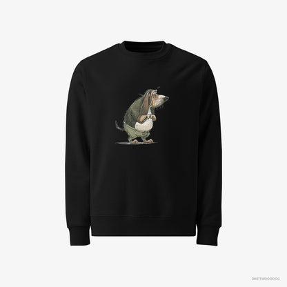 Basset Hound Being Upset Black Sweatshirt