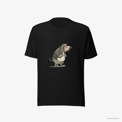 Basset Hound Being Upset Black T-Shirt