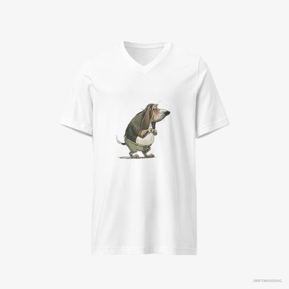 Basset Hound Being Upset White T-Shirt