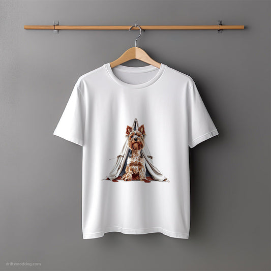 Yorkshire Terrier on a Camping Trip T-Shirt – Unisex Tee for Dog Lovers