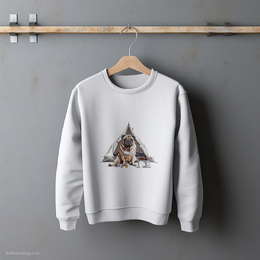 Pug Camping Sweatshirt – Unisex Sweatshirt for Dog Lovers