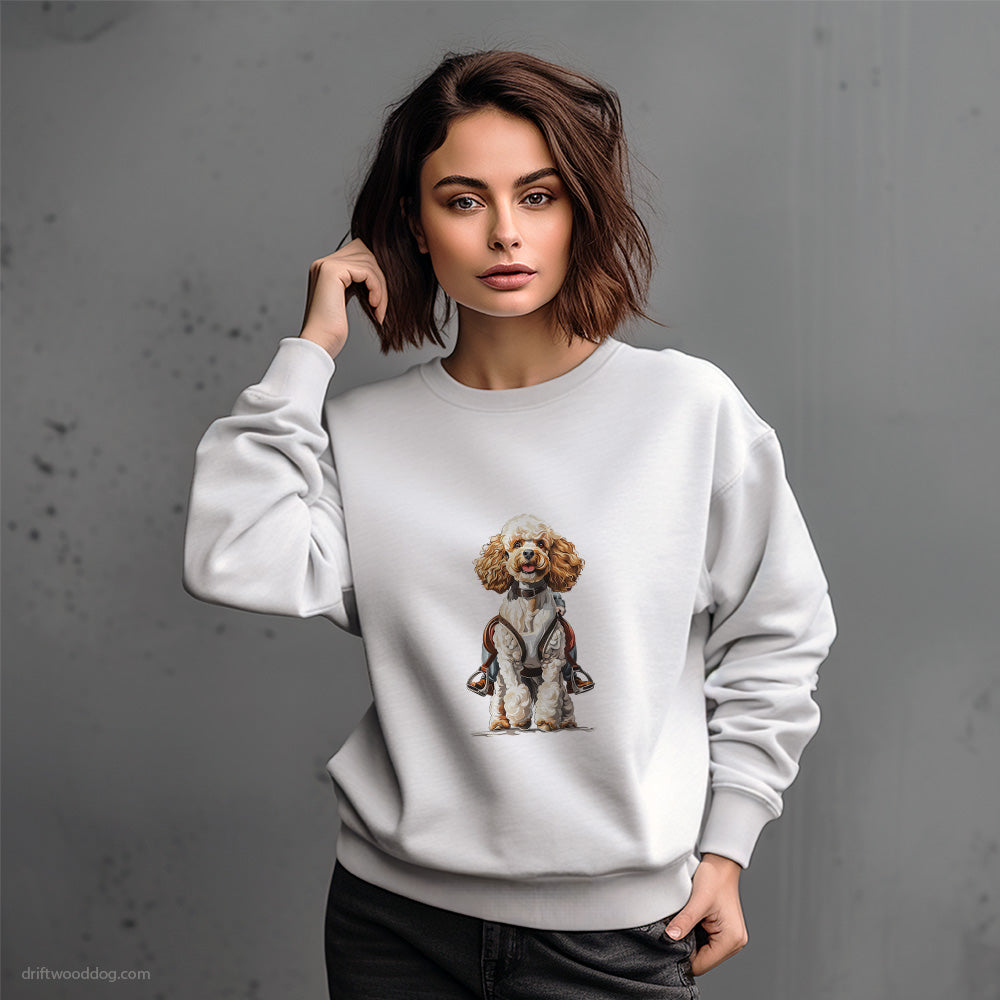 Poodle Being a Horse Sweatshirt – Dog-Themed Gifts for Dog Lovers