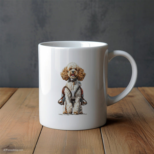 Poodle Being a Horse Mug – Unique Dog Cups | Dog-Themed Mugs