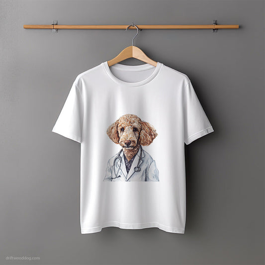 Poodle with a Stethoscope T-Shirt – Unisex Tee for Dog Lovers