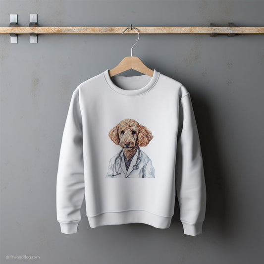 Poodle with a Stethoscope Sweatshirt – Unisex Sweatshirt for Dog Lovers