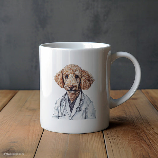 Poodle with a Stethoscope Mug – Unique Dog Cups | Dog-Themed Mugs