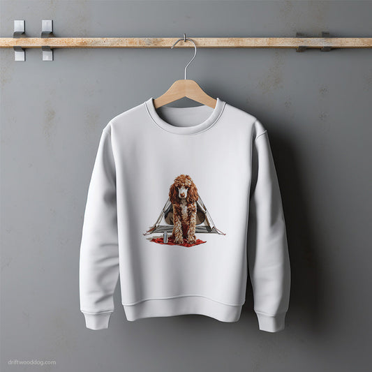 Poodle Living the Tent Life Sweatshirt – Unisex Sweatshirt for Dog Lovers