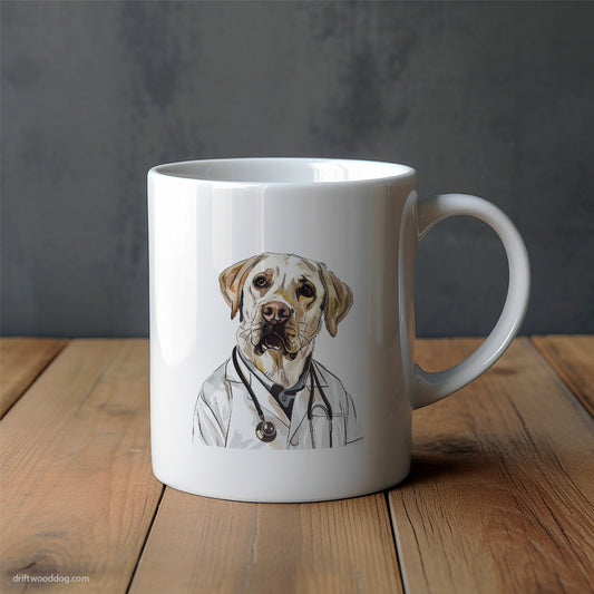 Labrador Retriever in Medical Mode Mug – Unique Dog Cups | Dog-Themed Mugs