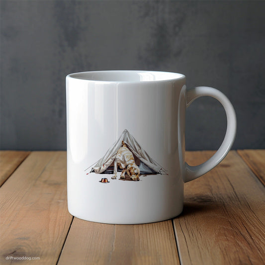 Labrador Retriever on a Camping Getaway Mug – Unique Dog Cups | Dog-Themed Mugs