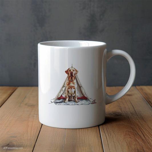 Labrador Retriever Ready for a Camping Night Mug – Unique Dog Cups | Dog-Themed Mugs