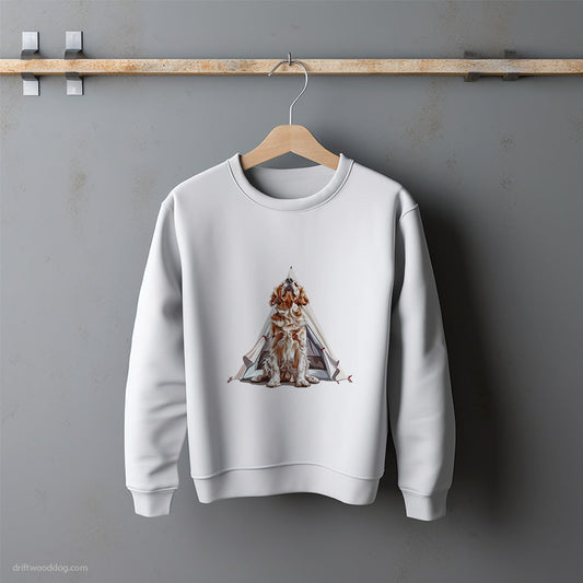 Golden Retriever at the Tent Site Sweatshirt – Unisex Sweatshirt for Dog Lovers