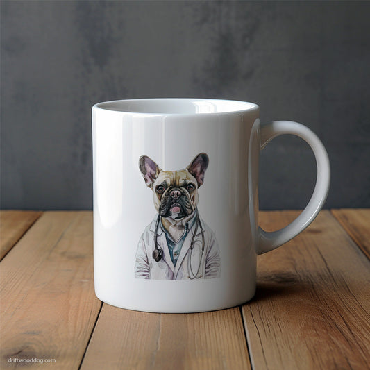 French Bulldog as a Medical Specialist Mug – Unique Dog Cups | Dog-Themed Mugs