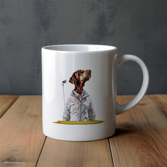 Dobermann Ready for the Golf Tournament Mug – Unique Dog Cups | Dog-Themed Mugs