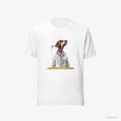 Dobermann Ready for the Golf Tournament White T-Shirt