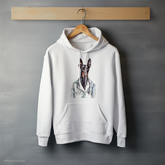 Dobermann on a Medical Mission Hoodie – Unisex Hoodie for Dog Lovers