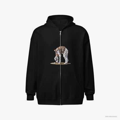 Dalmatian on the Golf Course Black Hoodie