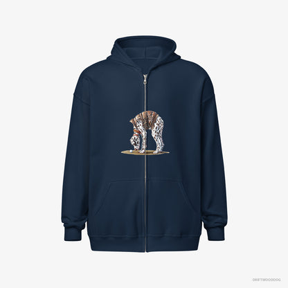 Dalmatian on the Golf Course Navy Hoodie