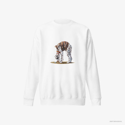 Dalmatian on the Golf Course White Sweatshirt