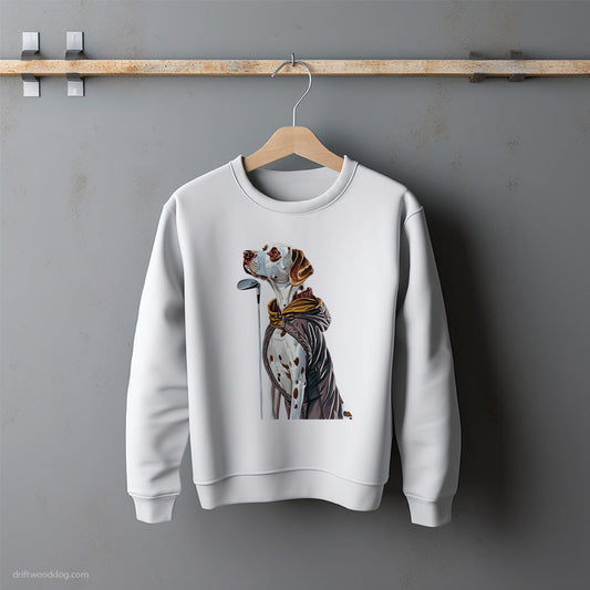 Dalmatian in Golf Mode Sweatshirt – Unisex Sweatshirt for Dog Lovers