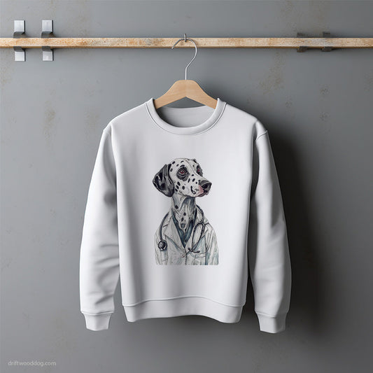 Dalmatian Doctor on Call Sweatshirt – Unisex Sweatshirt for Dog Lovers