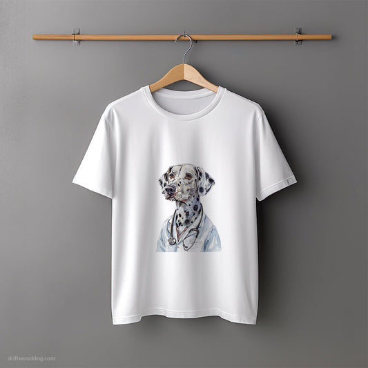 Dalmatian in Doctor's Gear T-Shirt – Unisex Tee for Dog Lovers