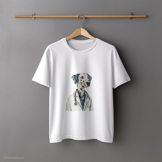 Dalmatian Doctor at Work T-Shirt – Unisex Tee for Dog Lovers